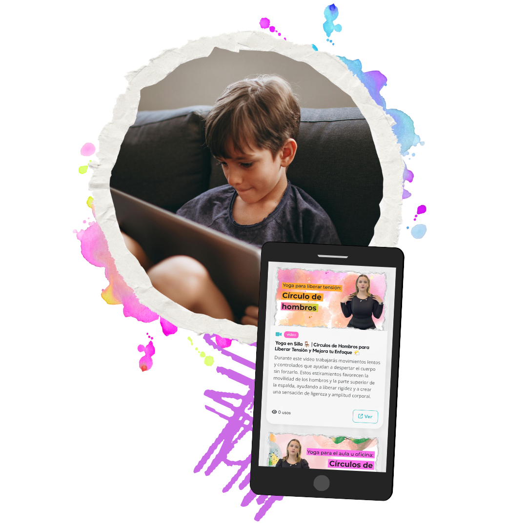 Child using Luua app on tablet