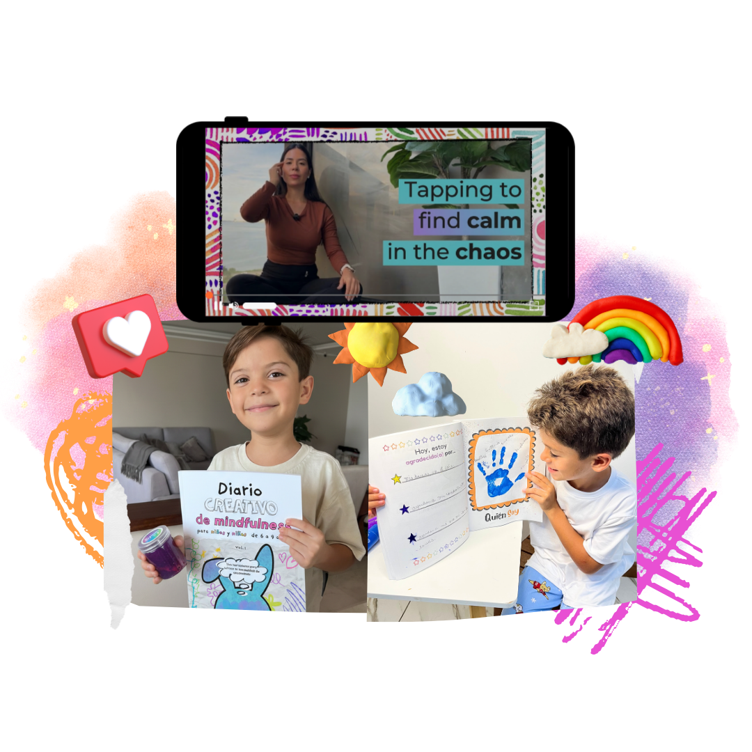 Kids using Luua mindfulness tools and journals